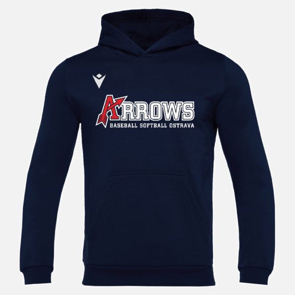 Mikina s kapucí Arrows Official - modrá